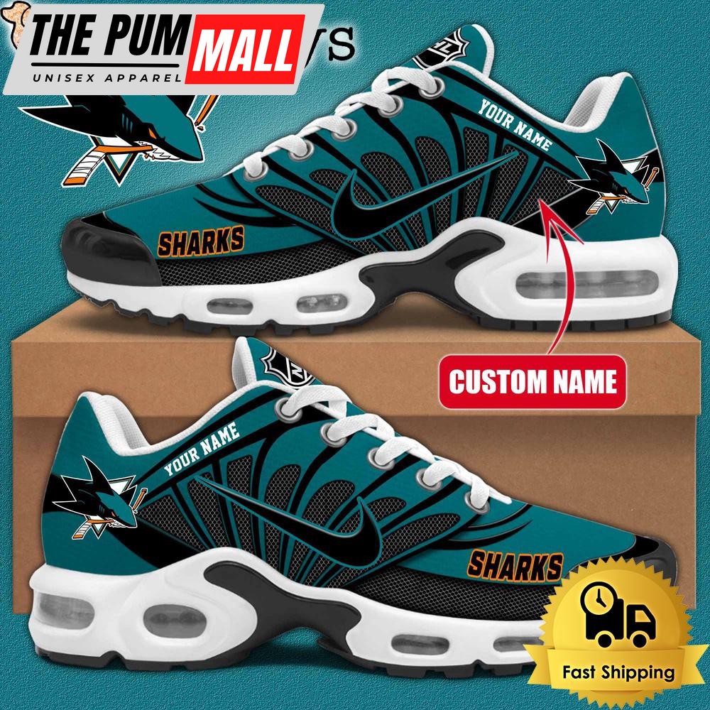 NHL San Jose Sharks Hockey Logo Custom Name Air Max Plus Shoes