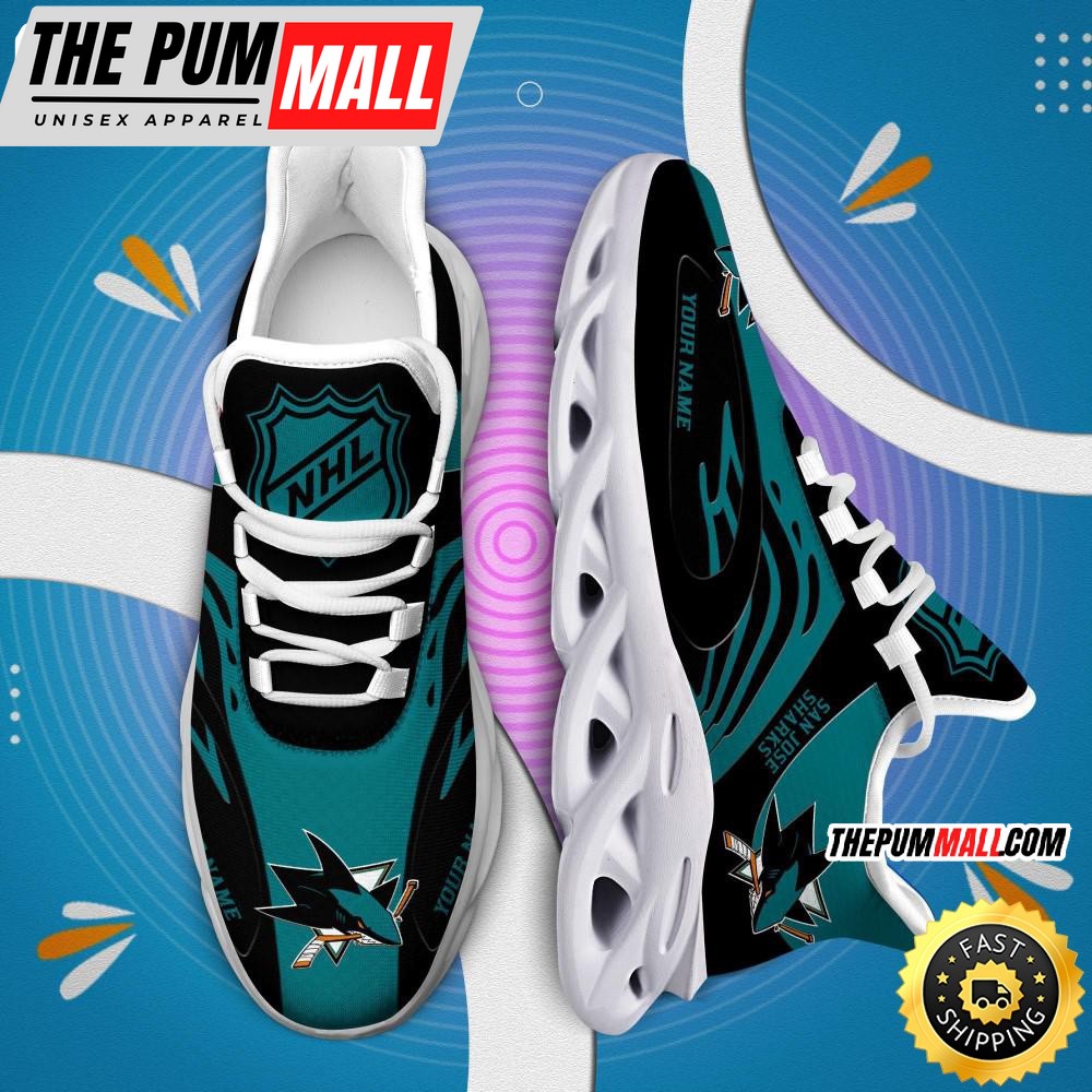 NHL San Jose Sharks Personalized Max Soul Shoes