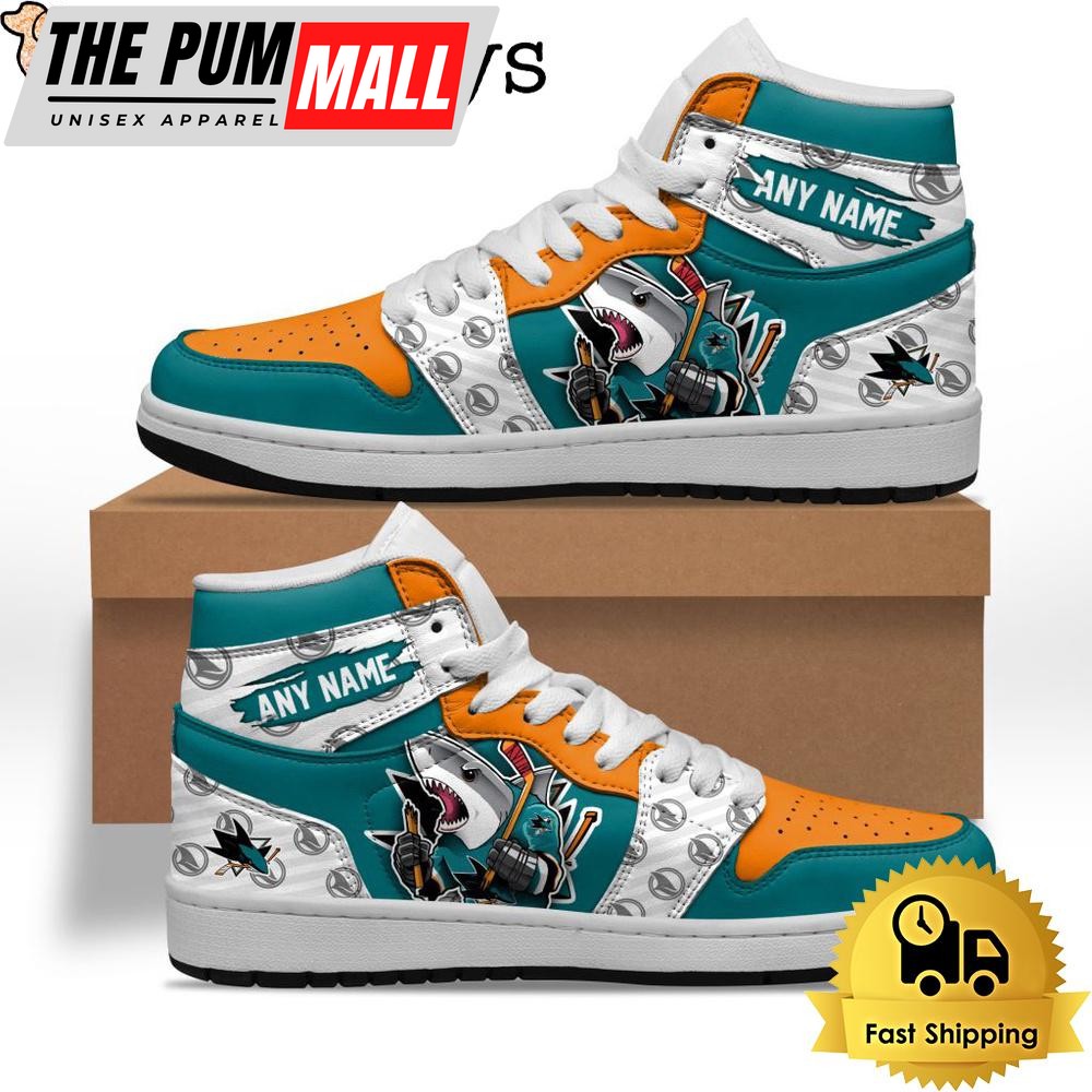 NHL San Jose Sharks Special Team Mascot Custom Air Jd 1 Shoes , Mens Sneakers