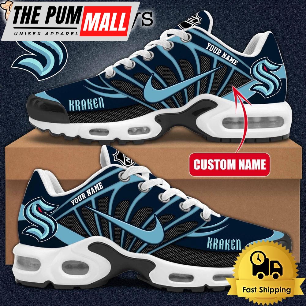 NHL Seattle Kraken Hockey Logo Custom Name Air Max Plus Shoes