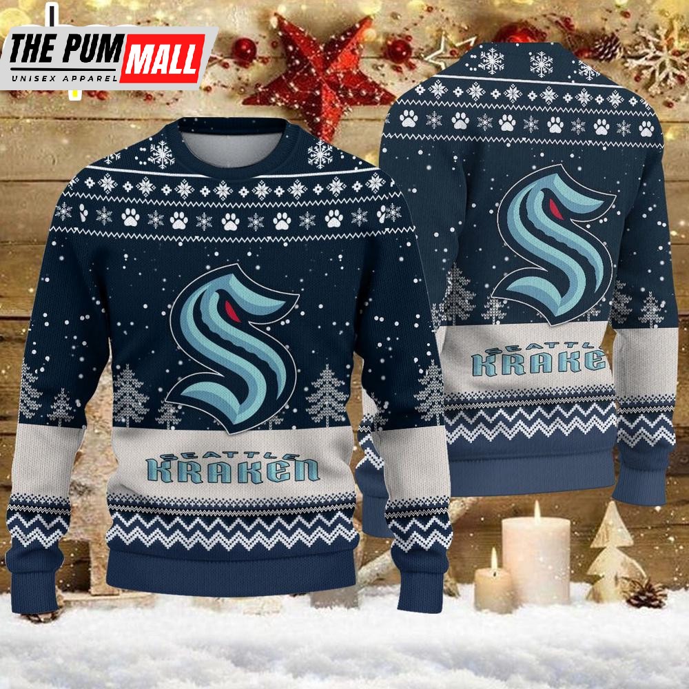 NHL Seattle Kraken Sport Ugly Christmas Sweater