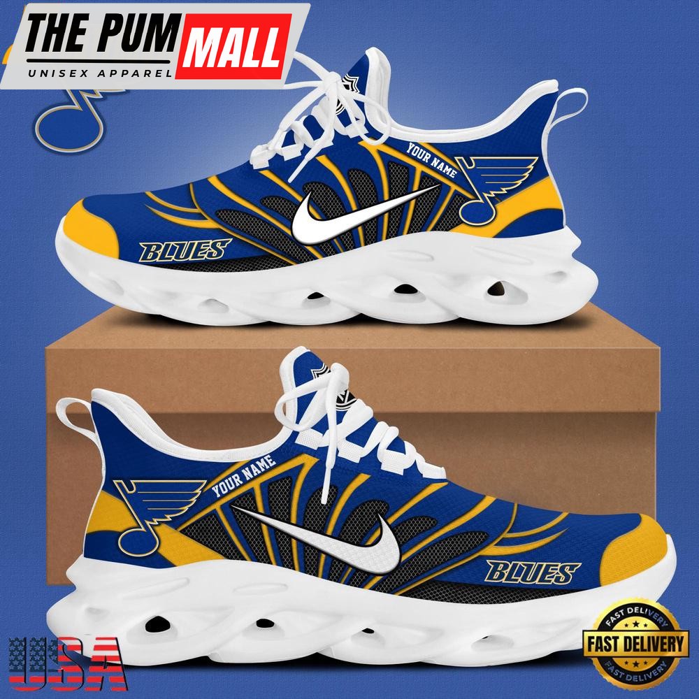 NHL St Louis Blues Hockey Logo Custom Max Soul Shoes, Running Sneakers Shoes