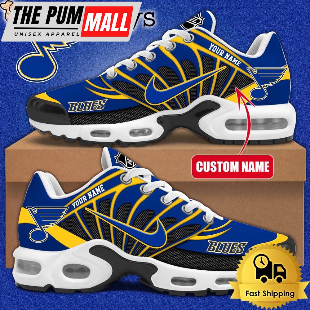 NHL St Louis Blues Hockey Logo Custom Name Air Max Plus Shoes