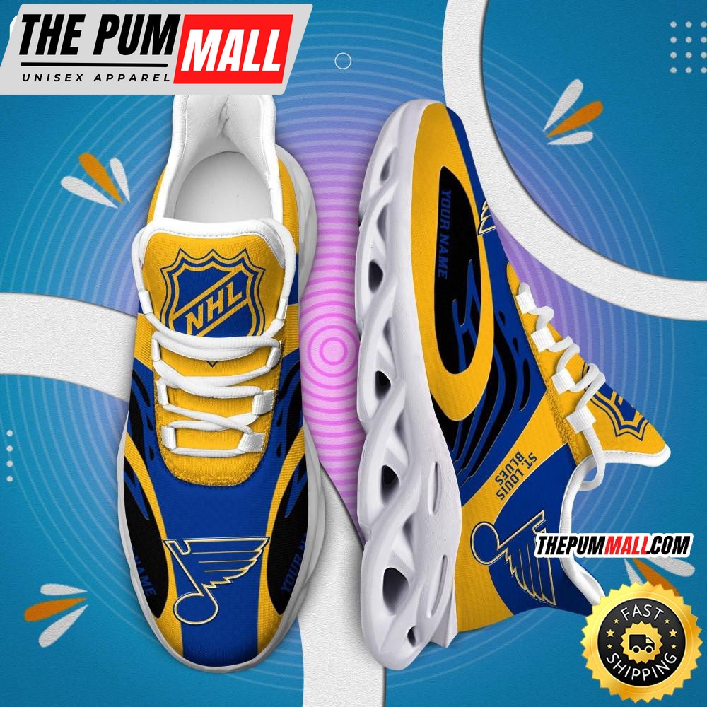NHL St. Louis Blues Personalized Max Soul Shoes