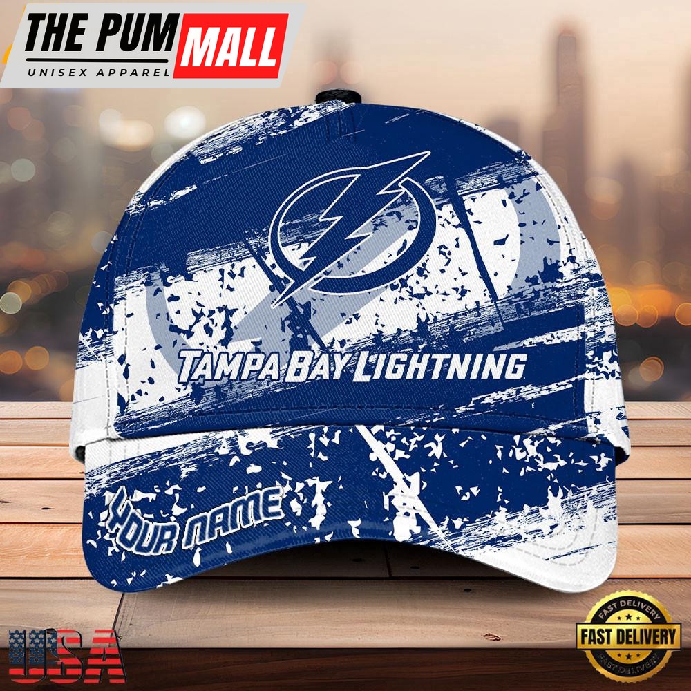 NHL Tampa Bay Lightning Explosive Grunge Logo 3D Print Cap – Baseball Cap Snapback Hats
