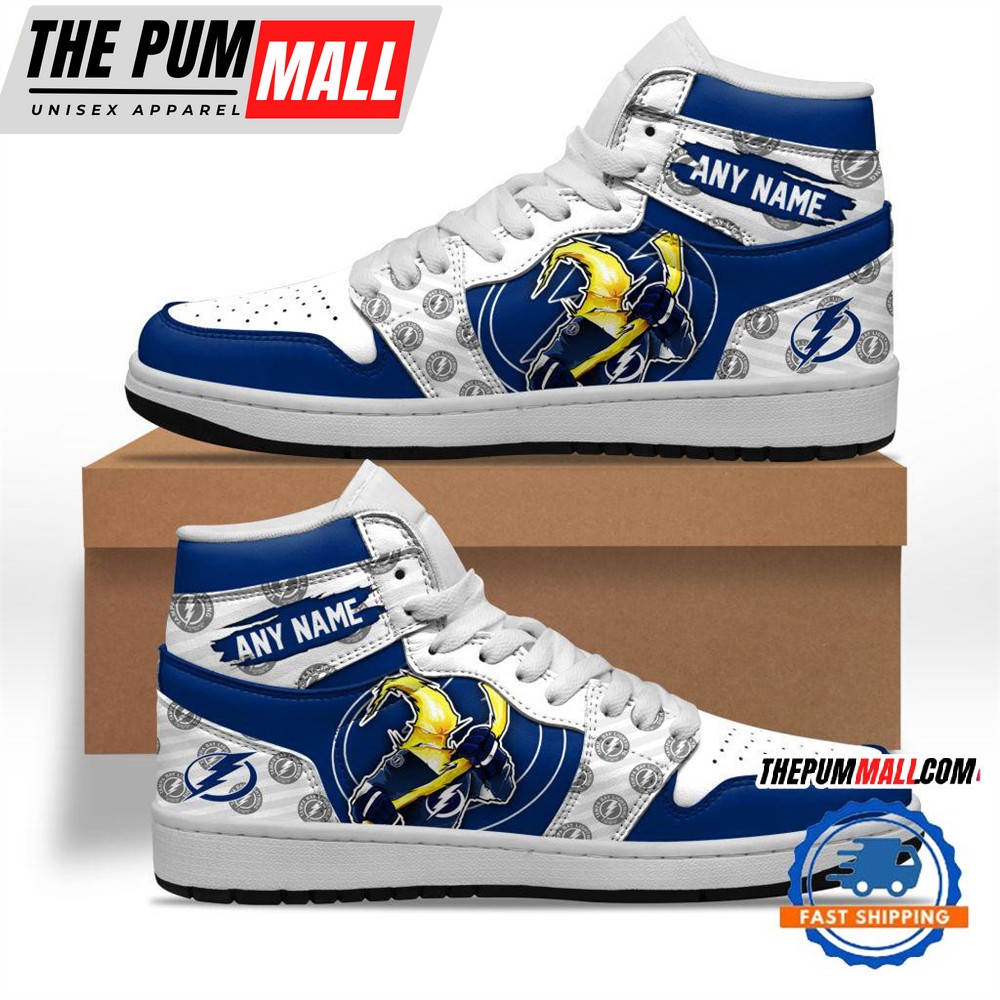 NHL Tampa Bay Lightning Team Mascot Design Air Jd 1 Hightop Shoes