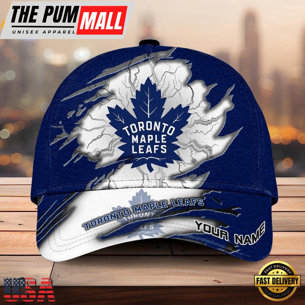 NHL Toronto Maple Leafs Dynamic Hockey Emblem Custom Name 3D Printed Cap – Baseball Cap Snapback Hats