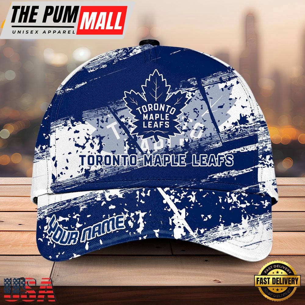 NHL Toronto Maple Leafs Explosive Grunge Logo 3D Print Cap – Baseball Cap Snapback Hats