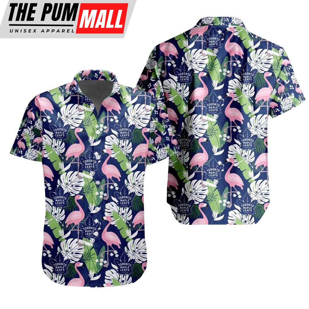 NHL Toronto Maple Leafs Flamingo Tropical Leafs Hawaiian Shirt