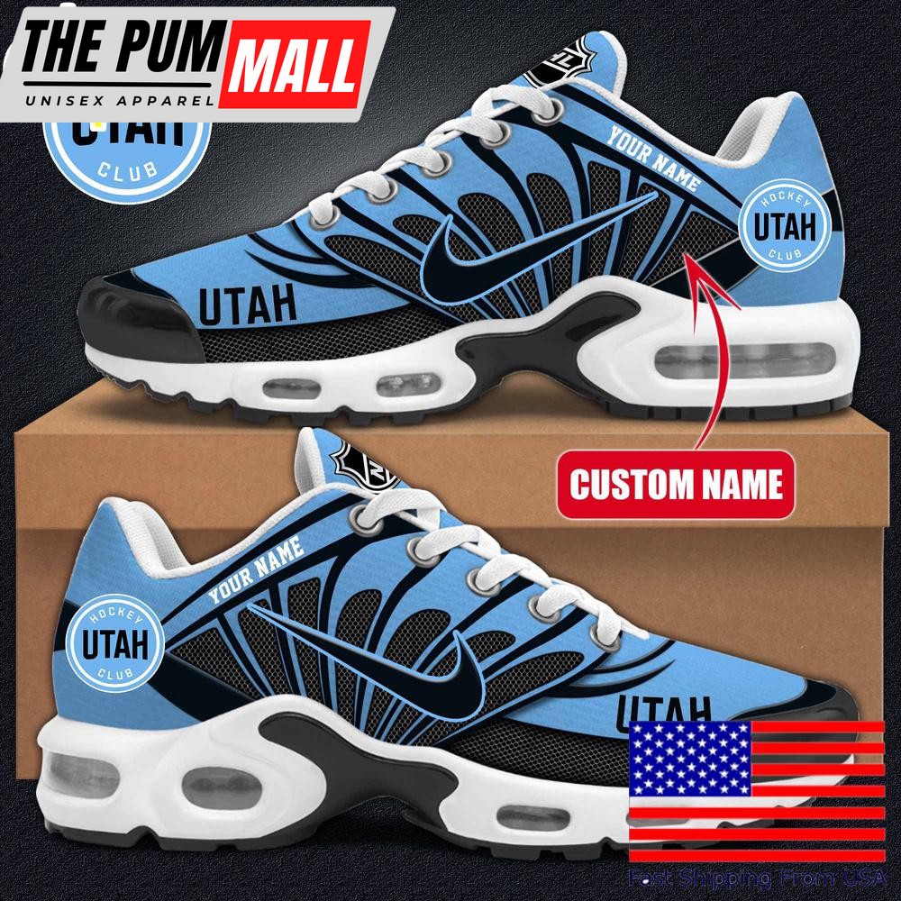 NHL Utah Hockey Logo Custom Name Air Max Plus Shoes , Hockey Shoes