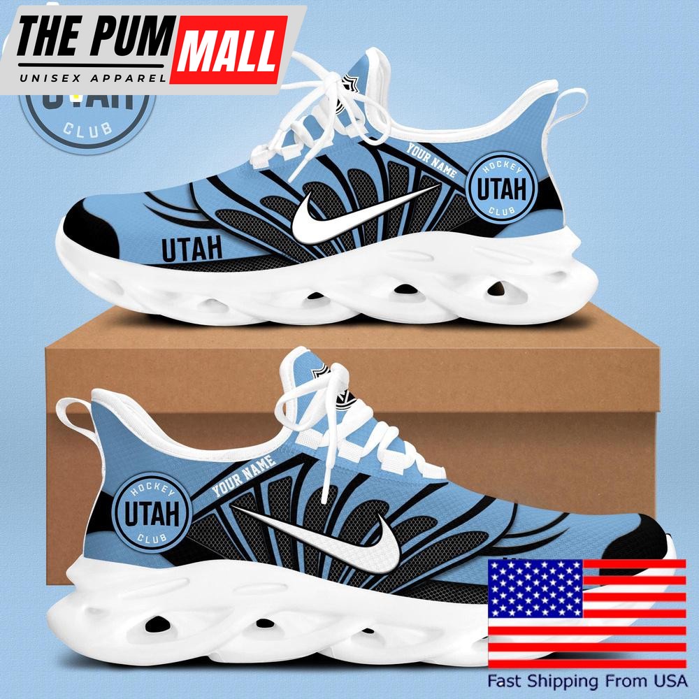 NHL Utah Hockey Logo Custom Name Max Soul Shoes , Hockey Shoes