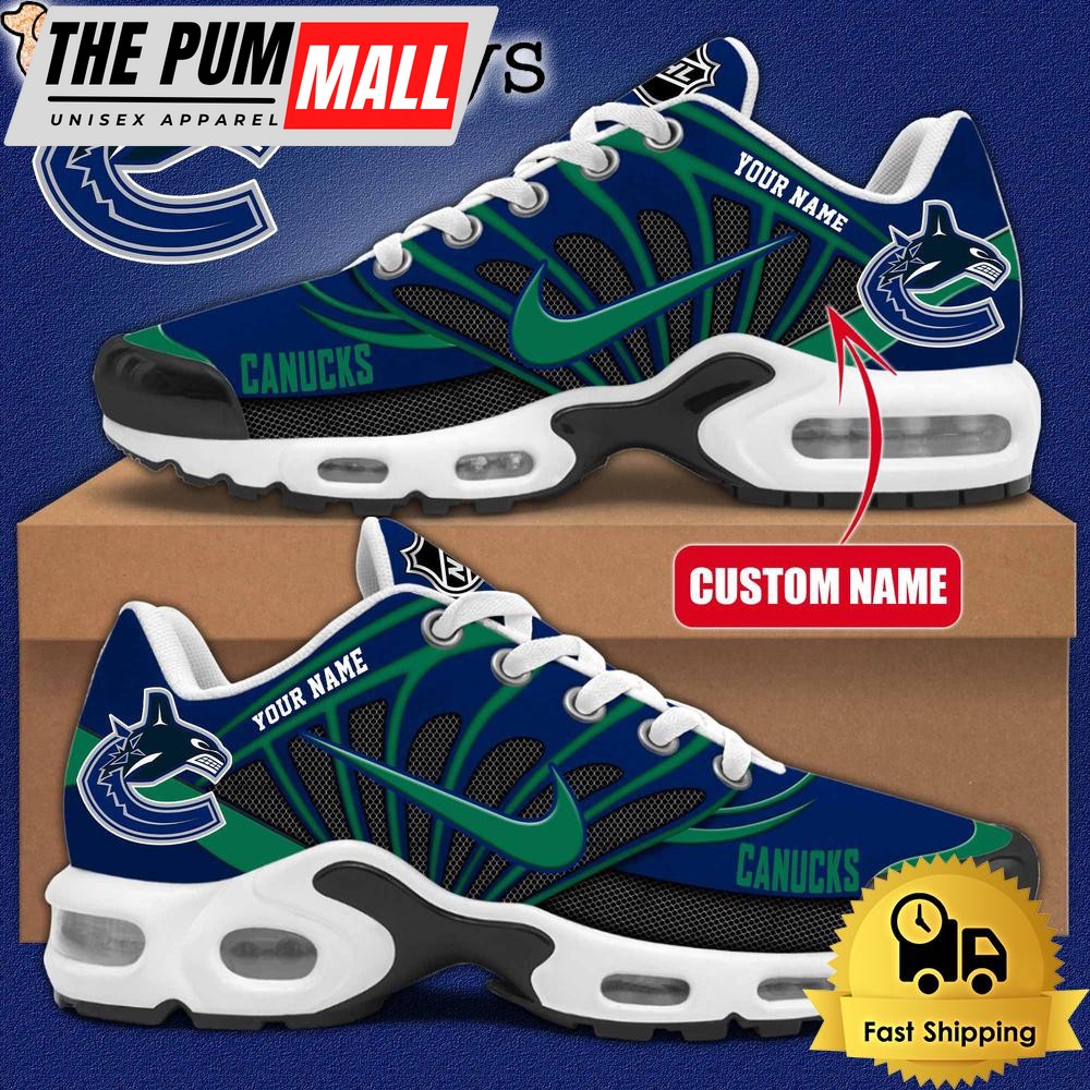 NHL Vancouver Canucks Hockey Logo Custom Name Air Max Plus Shoes