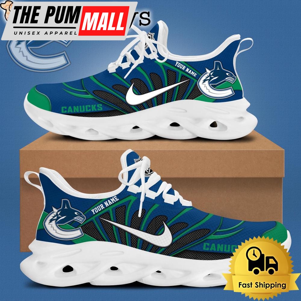 NHL Vancouver Canucks Hockey Logo Custom Name Max Soul Shoes