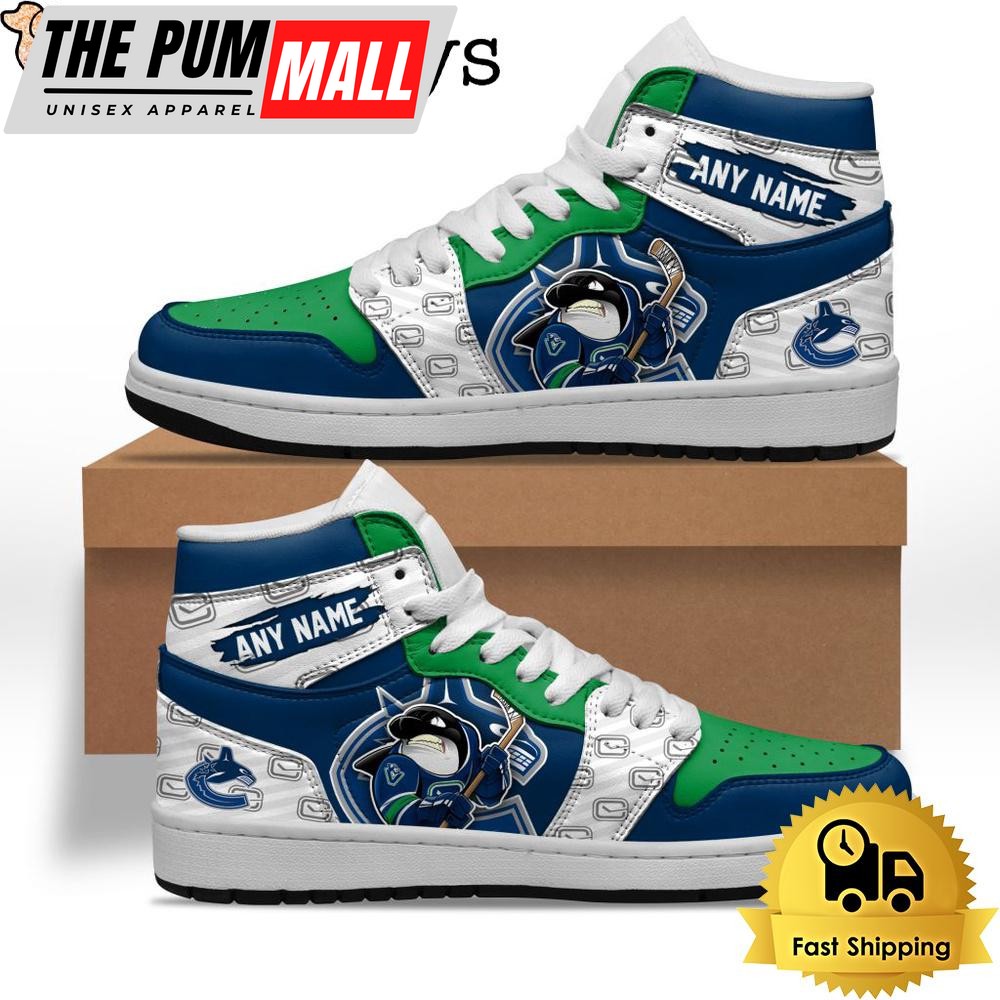NHL Vancouver Canucks Special Team Mascot Custom Air Jd 1 Shoes , Mens Sneakers