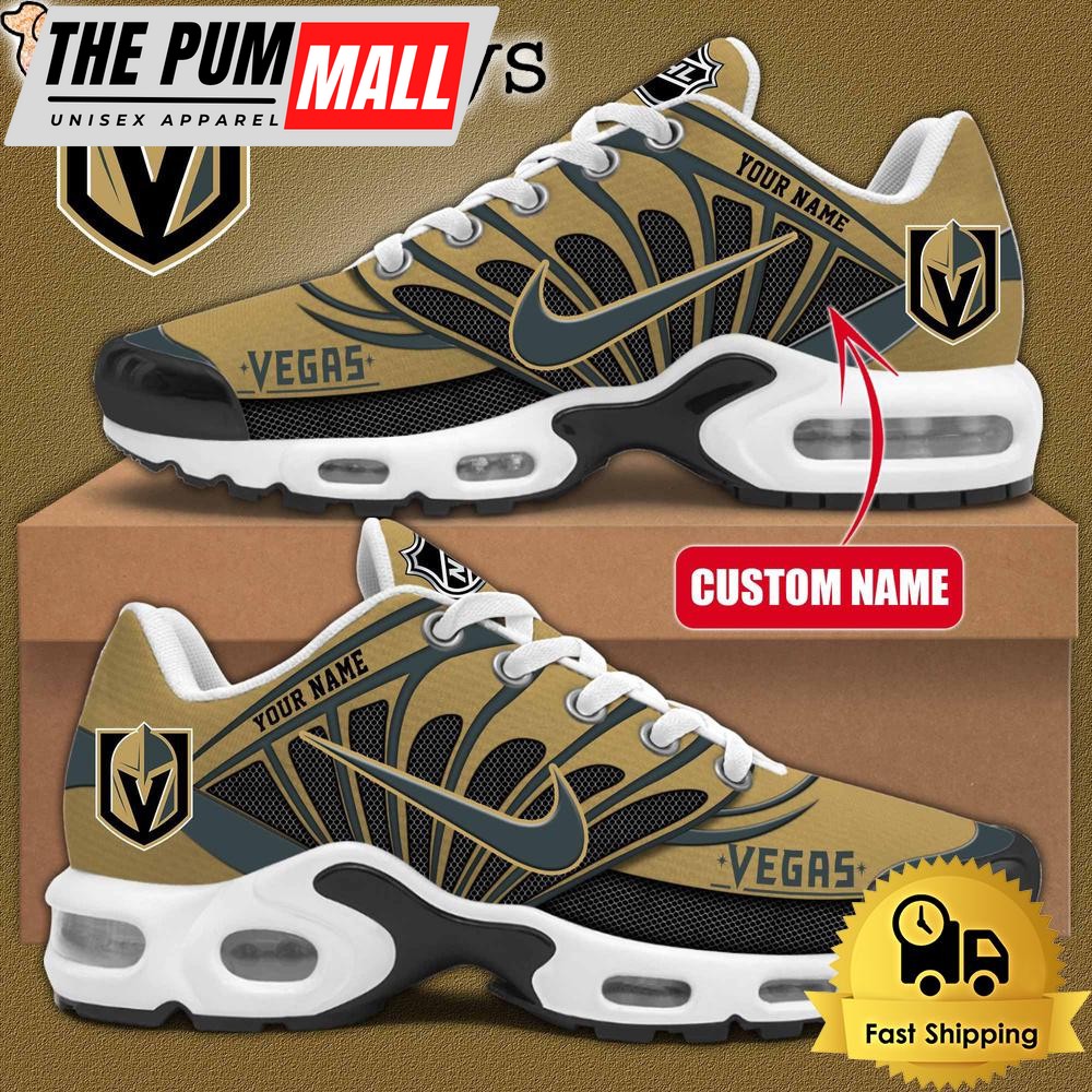 NHL Vegas Golden Knights Hockey Logo Custom Name Air Max Plus Shoes