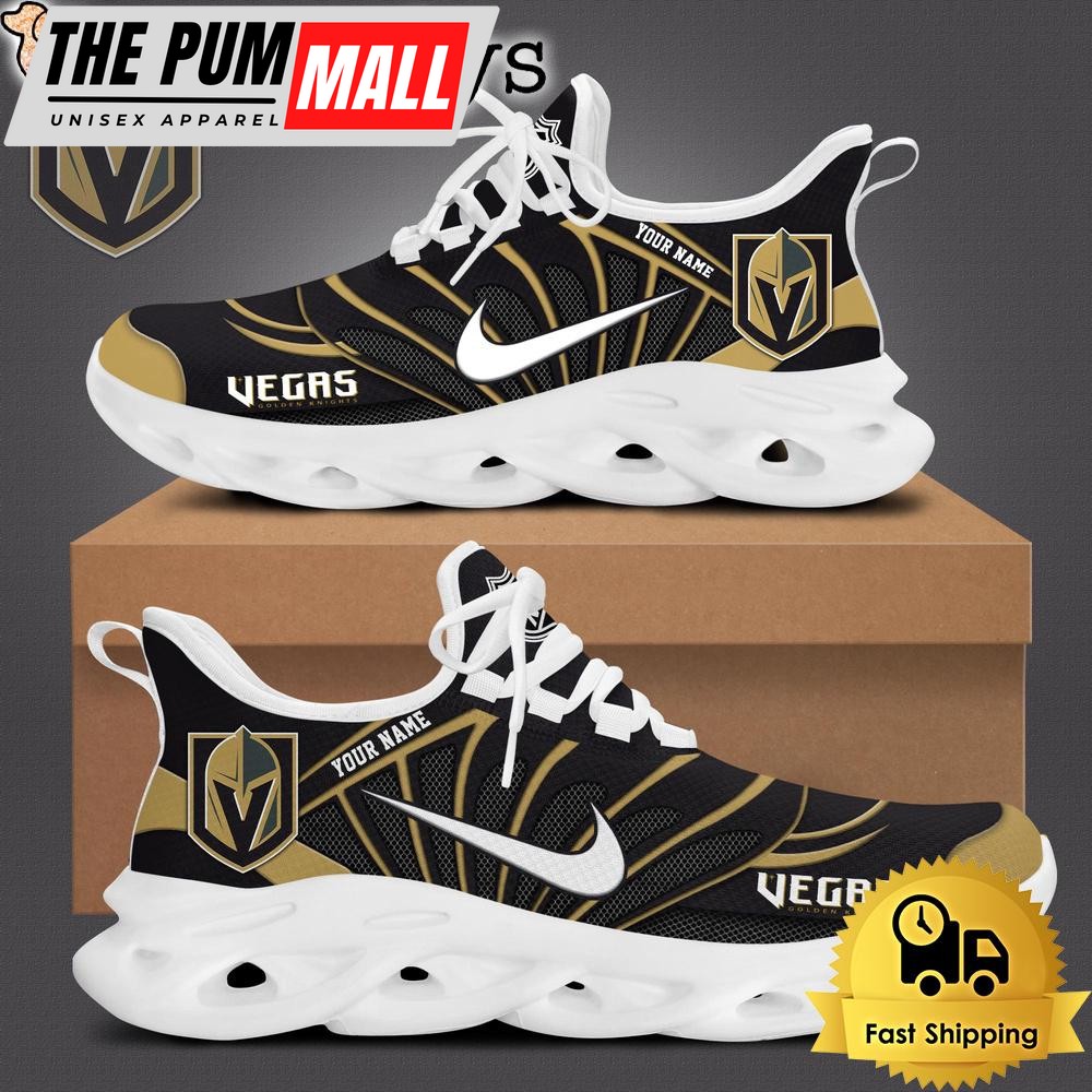 NHL Vegas Golden Knights Hockey Logo Custom Name Max Soul Shoes