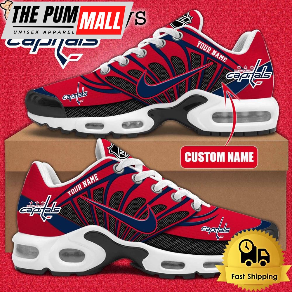 NHL Washington Capitals Hockey Logo Custom Name Air Max Plus Shoes
