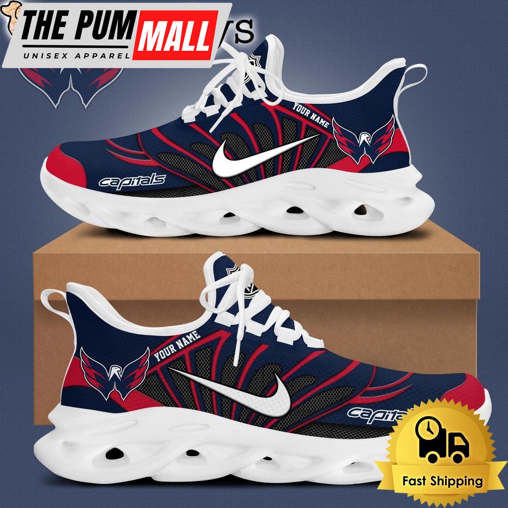 NHL Washington Capitals Hockey Logo Custom Name Max Soul Shoes