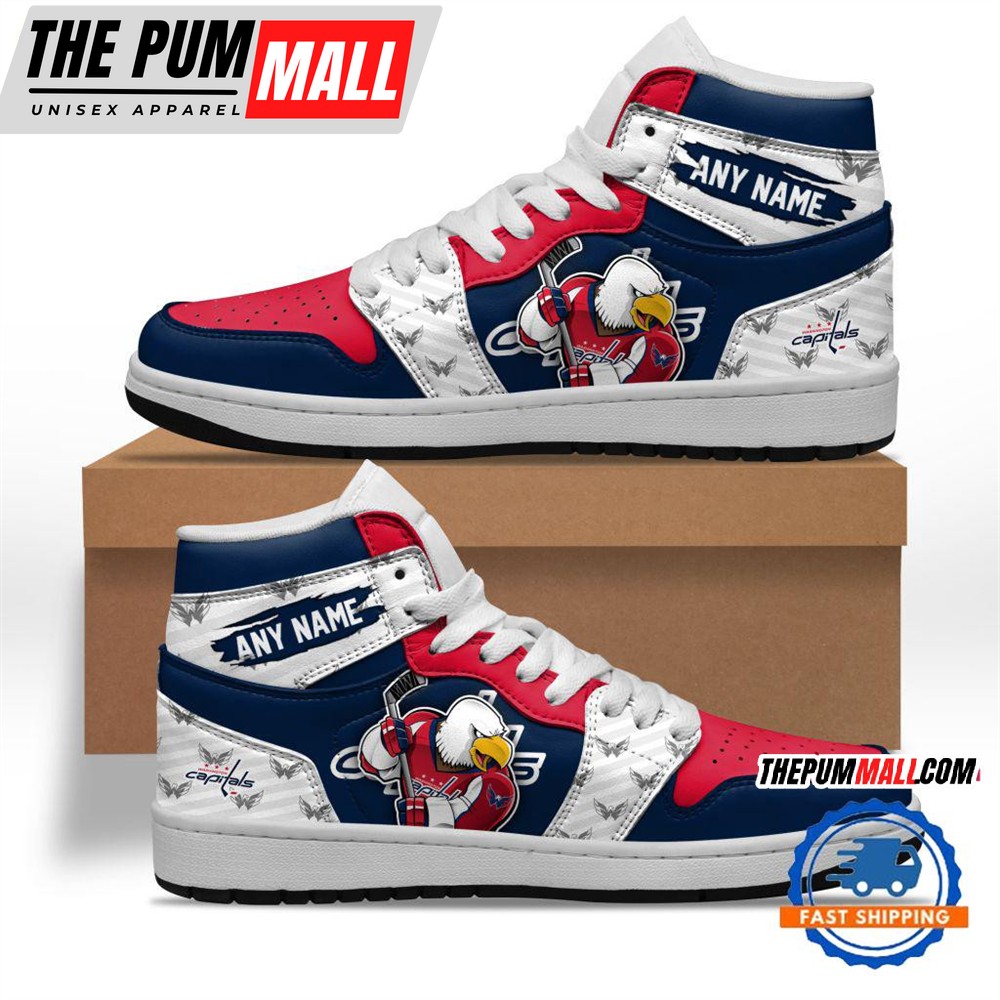 NHL Washington Capitals Team Mascot Design Air Jd 1 Hightop Shoes