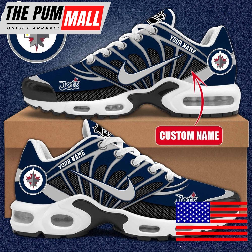 NHL Winnipeg Jets Hockey Logo Custom Name Air Max Plus Shoes , Hockey Shoes