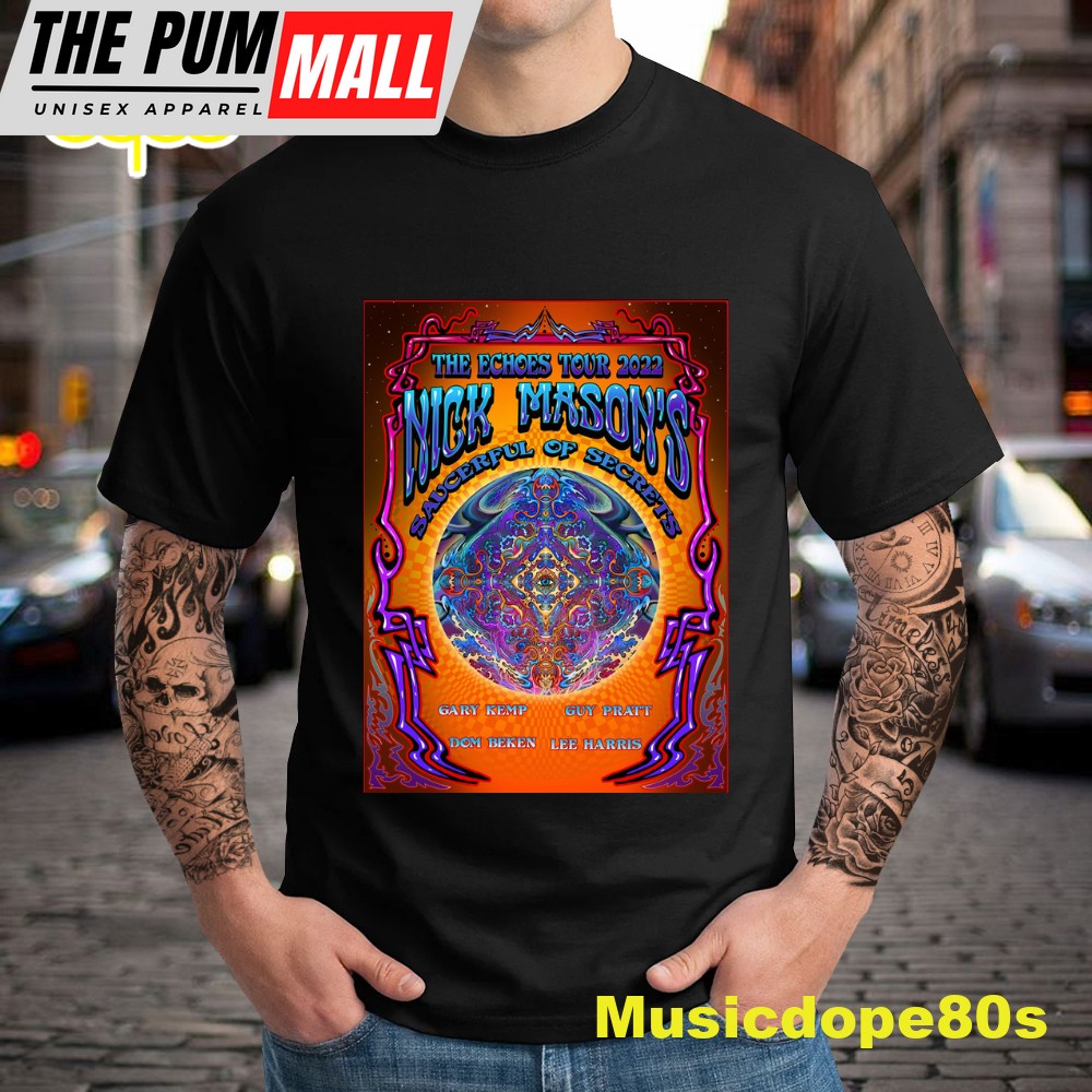 Nick Mason Echoes Tour 2025 Dubois Lithograph Dates T-shirt