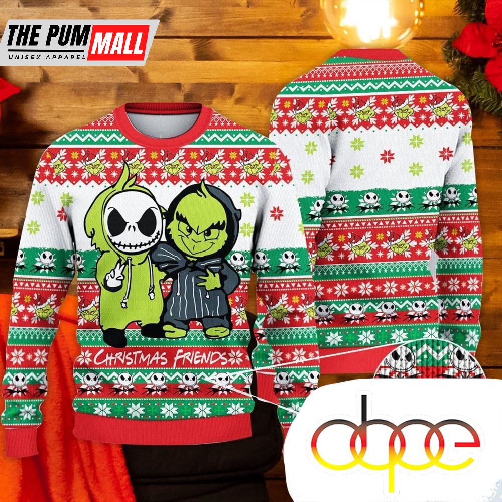 Nightmare Before Grinchmas Christmas Sweater Nightmare Before Grinchmas Ugly Sweater