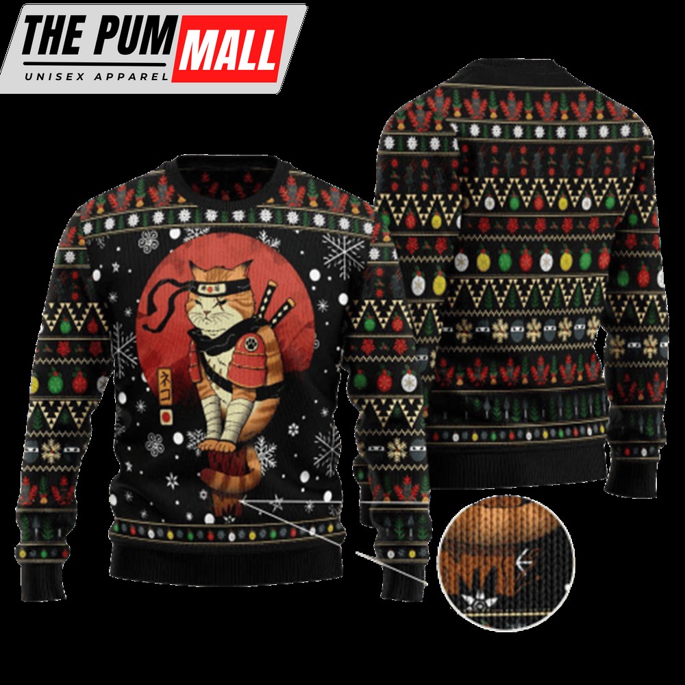 Ninja Cat Ugly Christmas Sweater For Men And Women, Gift For Christmas