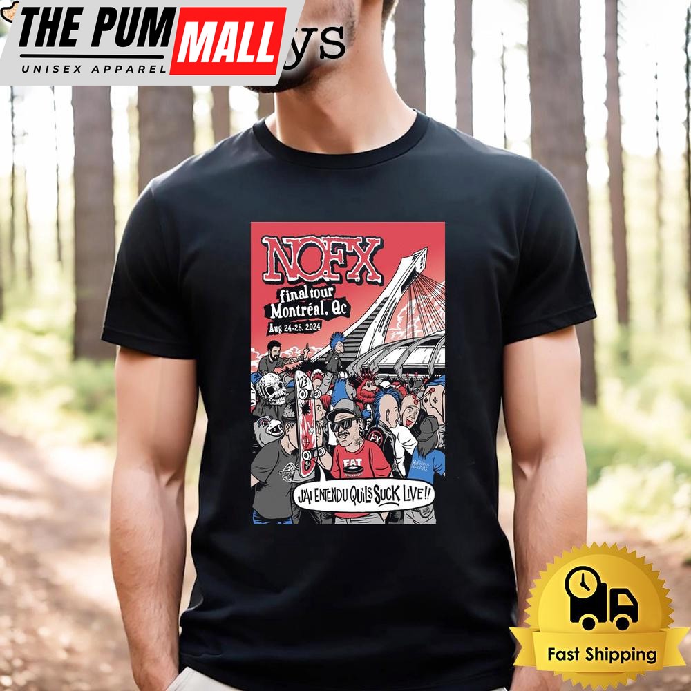 NOFX At Parc Olympique In Montreal QC On August 24-25 2024 Unisex T-Shirt