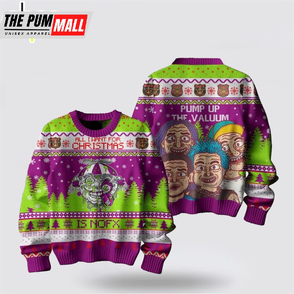 NOFX Pump Up The Valuum Ugly Merry Christmas Sweater
