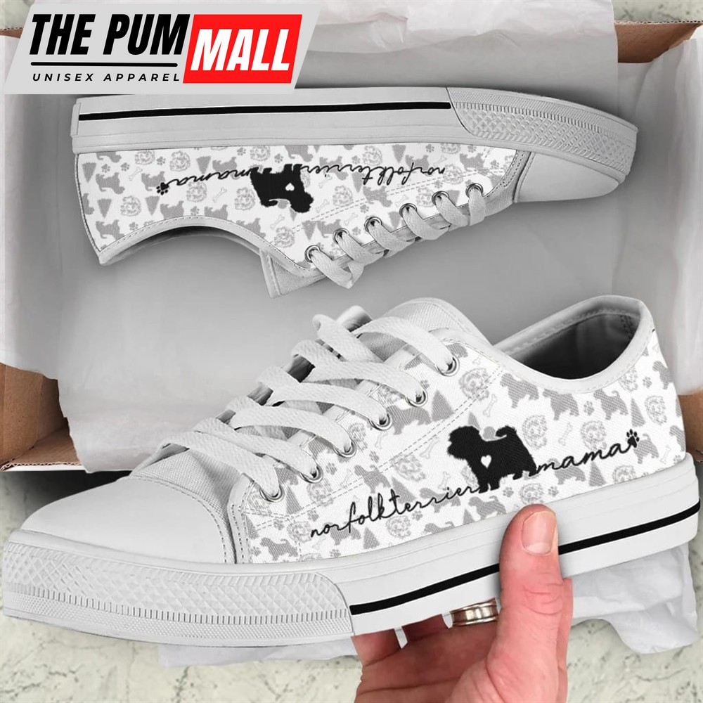 Norfolk Terrier Low Top Shoes – Dog Walking Shoes Men Women – Dog Memorial Gift