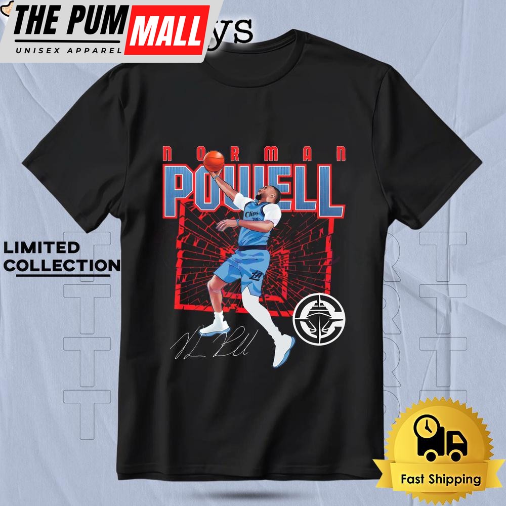Norman Powell Los Angeles Clippers Shattered Signature T Shirt