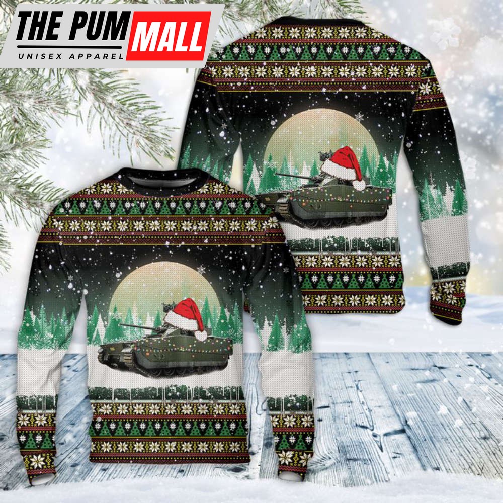 Norwegian Army Infantry Fighting Vehicle Christmas Sweater Gift For Chrismas
