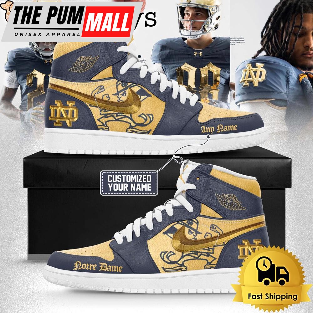 Notre Dame Fighting Irish 2024 Shamrock Custom Air Jd 1 Shoes