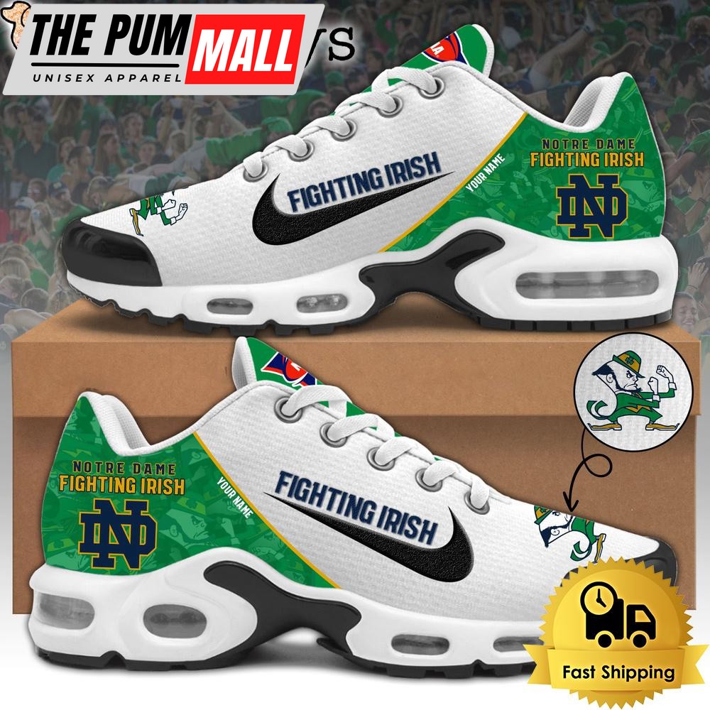 Notre Dame Fighting Irish Football Mascot Symbol Custom Air Max Plus Shoes