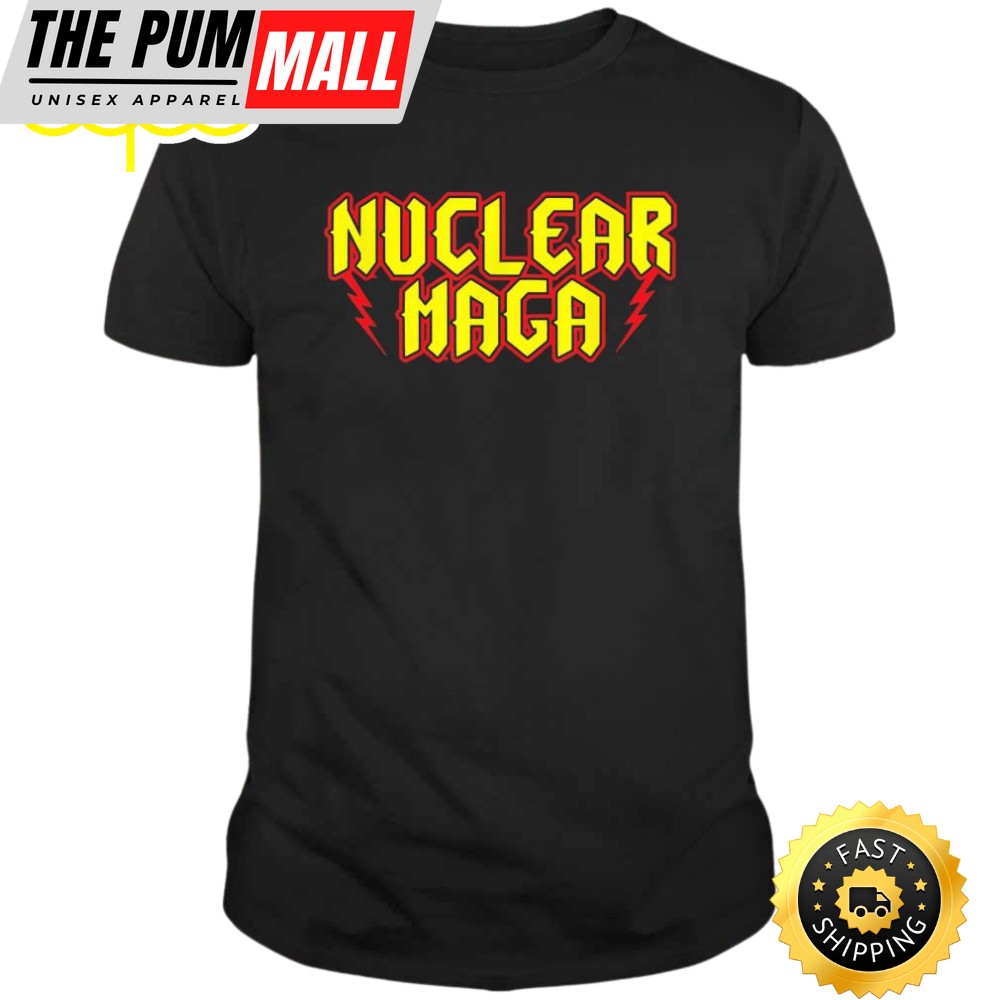 Nuclear maga as a band logo T-shirt