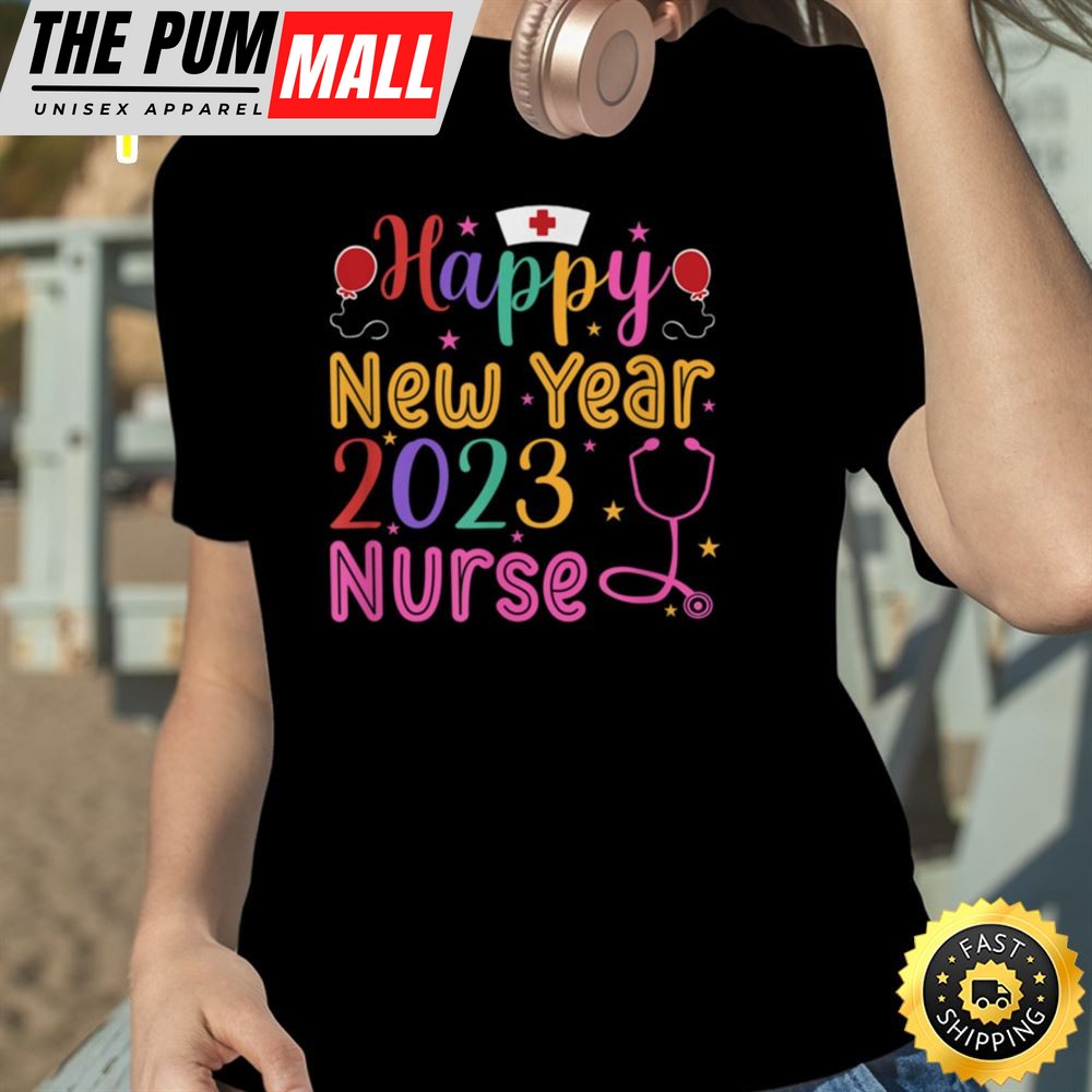 Nurse Happy New Year 2025 Unisex Basic T-shirt