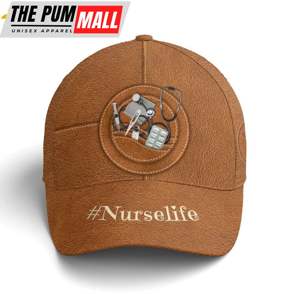 Nurse Life Leather Style Classic Baseball Cap