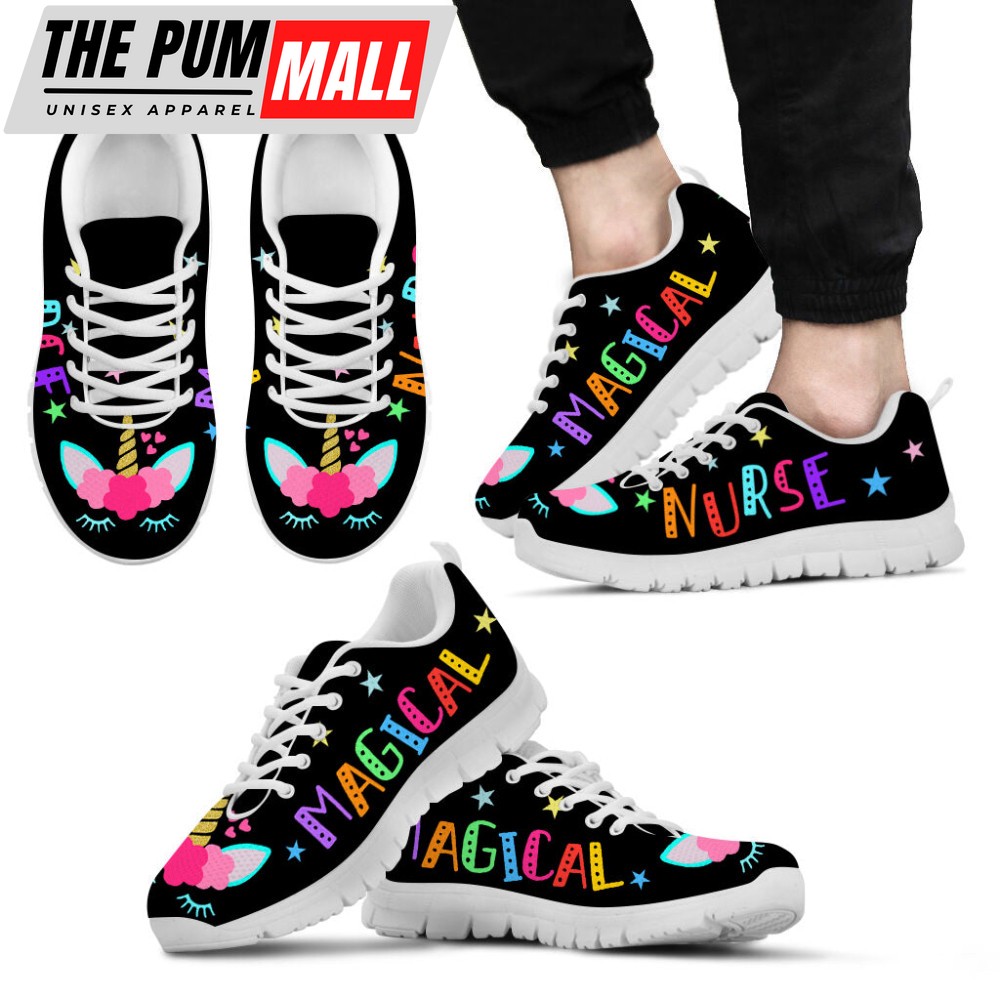 Nurse Magical Unicorn Sneakers Walking Running Lightweight Casual Shoes For Men And Women