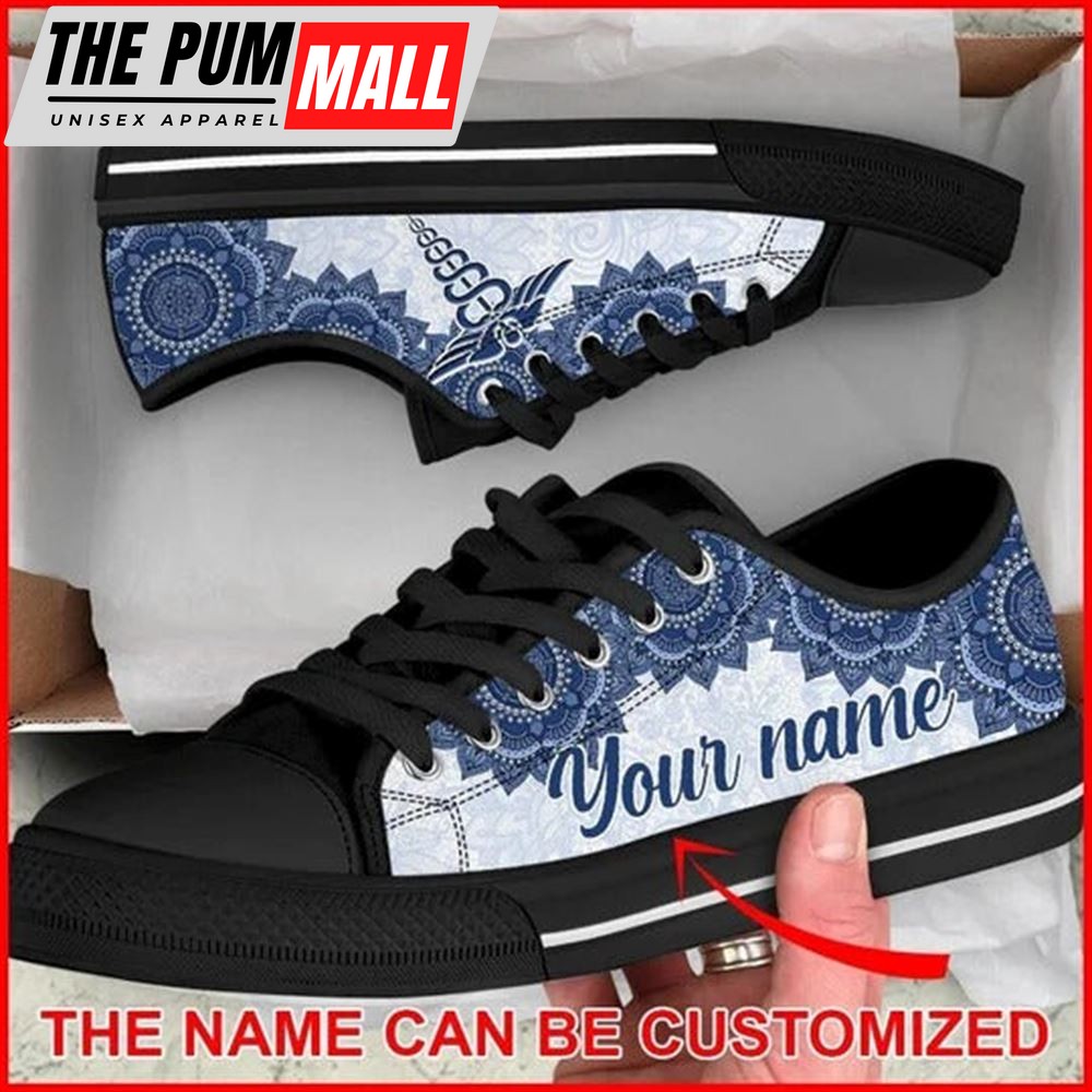 Nurse Mandala Luxury Personalized Canvas Low Top Shoes – Low Top Shoes Mens, Women