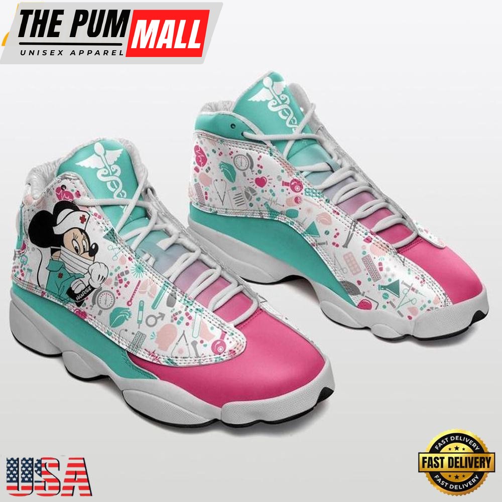Nurse Mickey Mouse Disney Retro Jd13 Sneaker Shoes