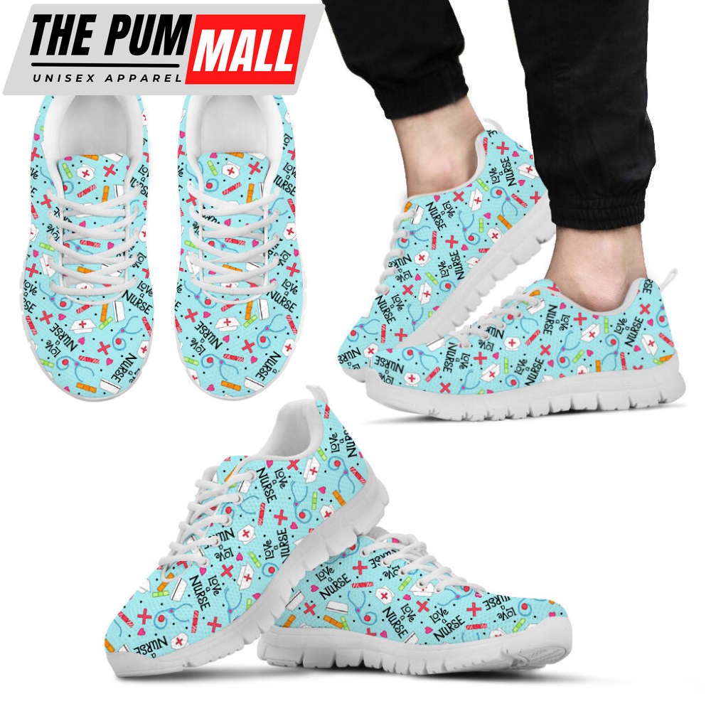 Nurse Pattern Sneakers Walking Running Lightweight Casual Shoes For Men And Women