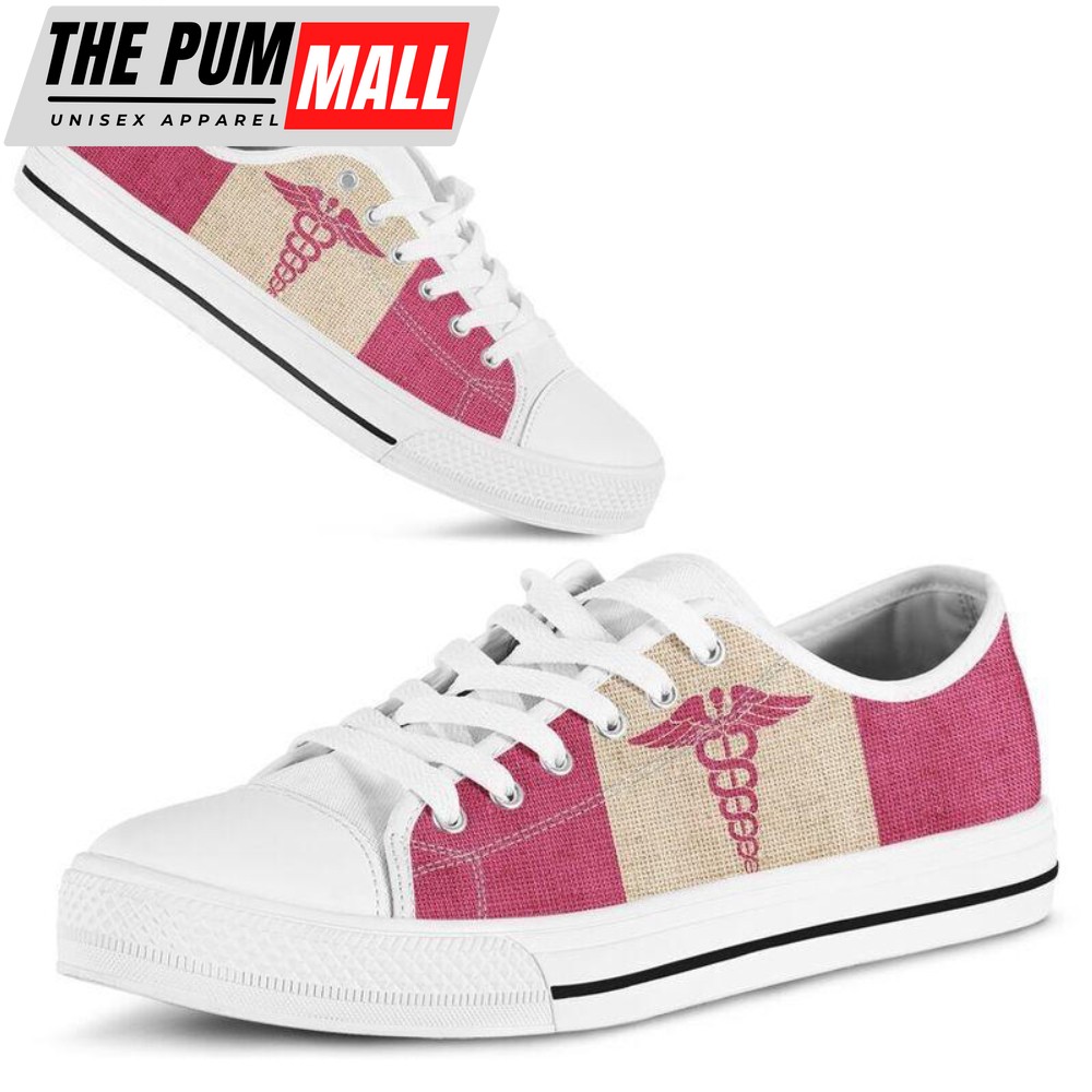 Nurse Pink Texture Low Top Shoes NM180305