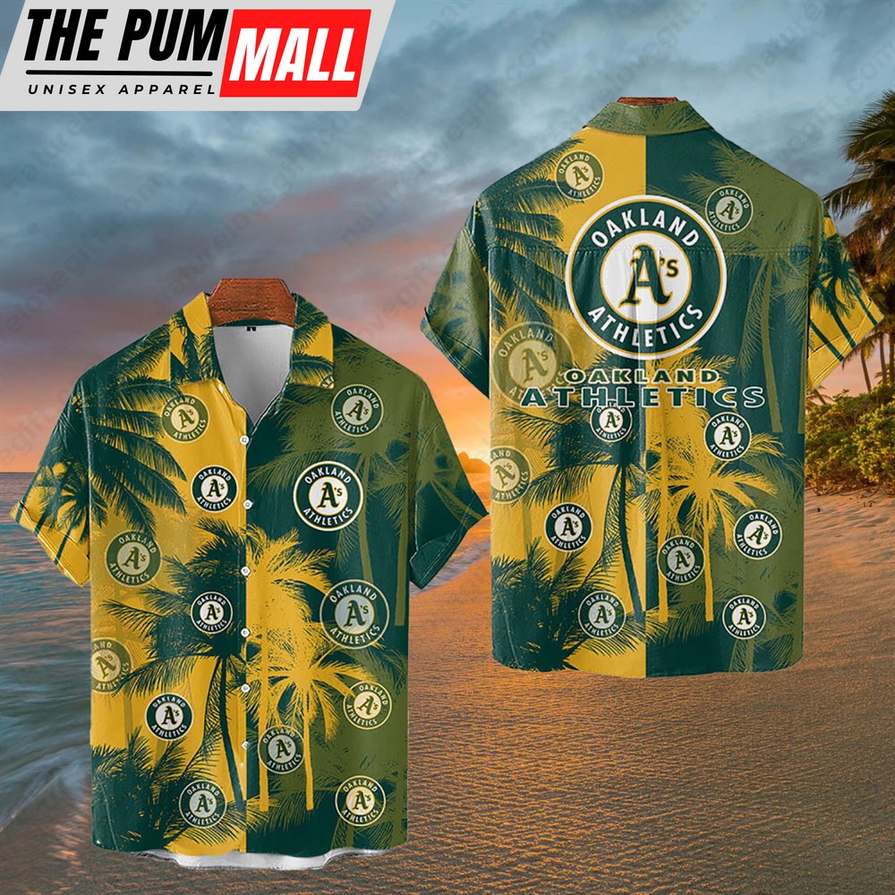 Oakland Athletics Tropical Palm Trees MLB Hawaiian Shirt