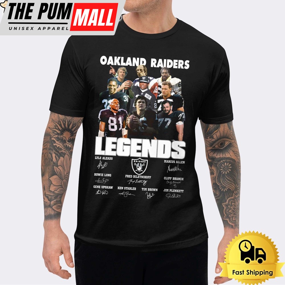 Oakland Raiders Legendary History Signature Unisex T-Shirt