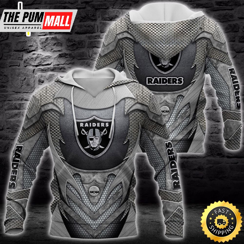 Oakland Raiders Nfl Custom Hoodie Zip Sweater Tshirt 3d