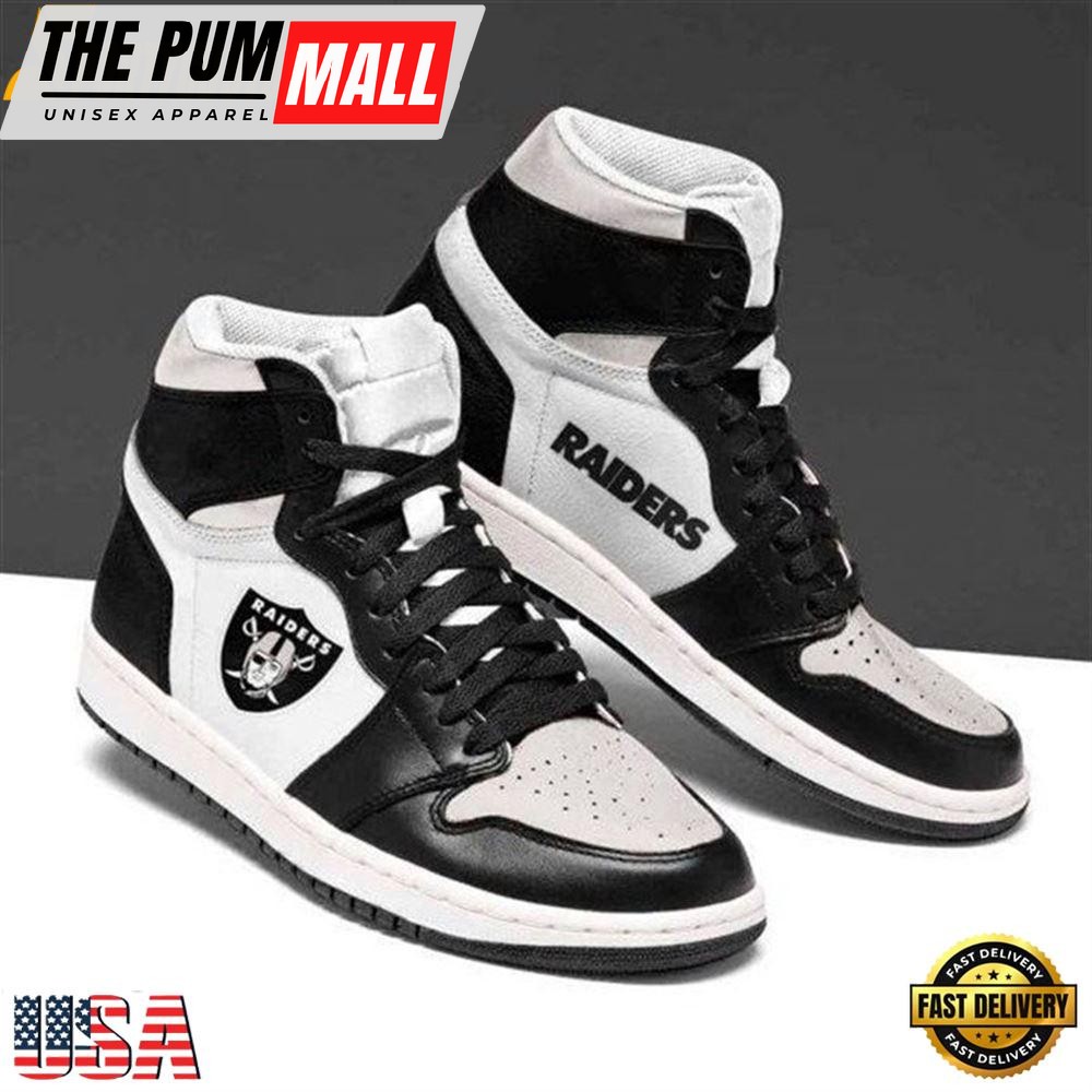 Oakland Raiders Nfl Football Air Jd Shoes Sport Sneaker Boots For Men Women
