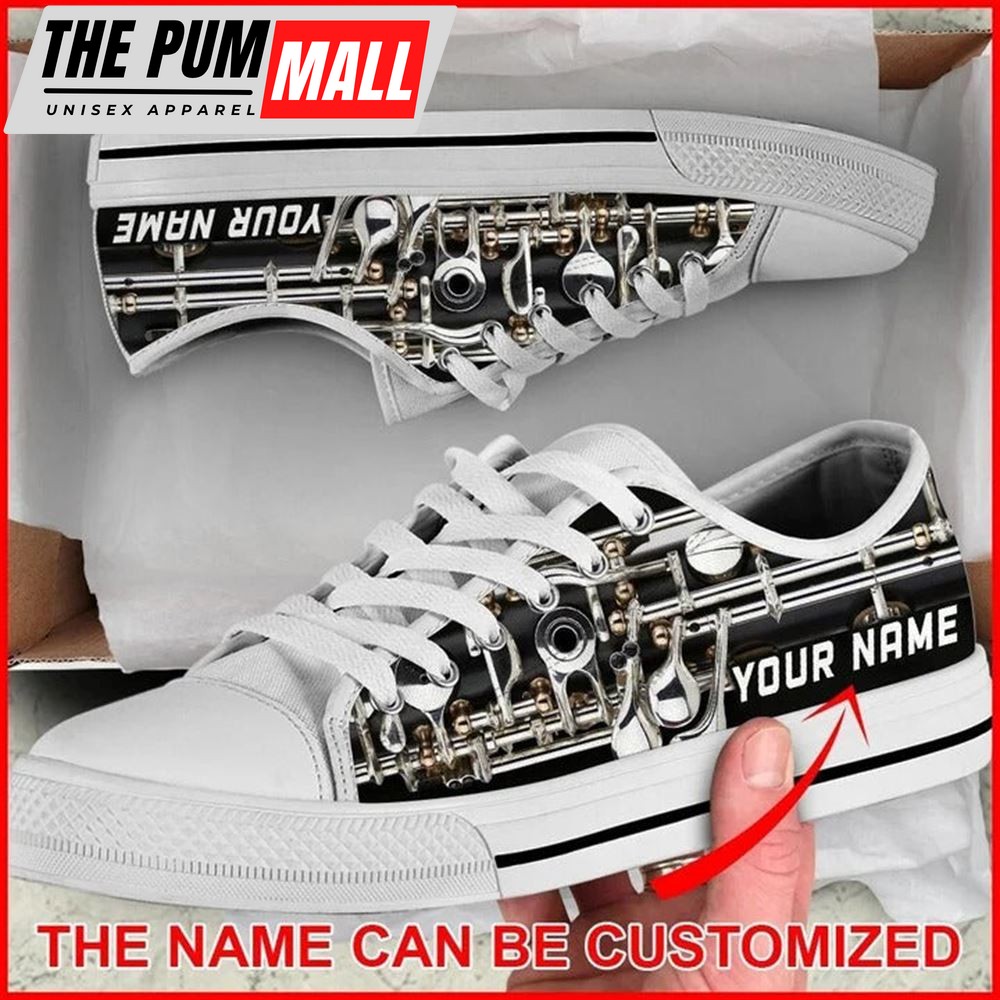 Oboe Shortcut Personalized Canvas Low Top Shoes – Low Top Shoes Mens, Women