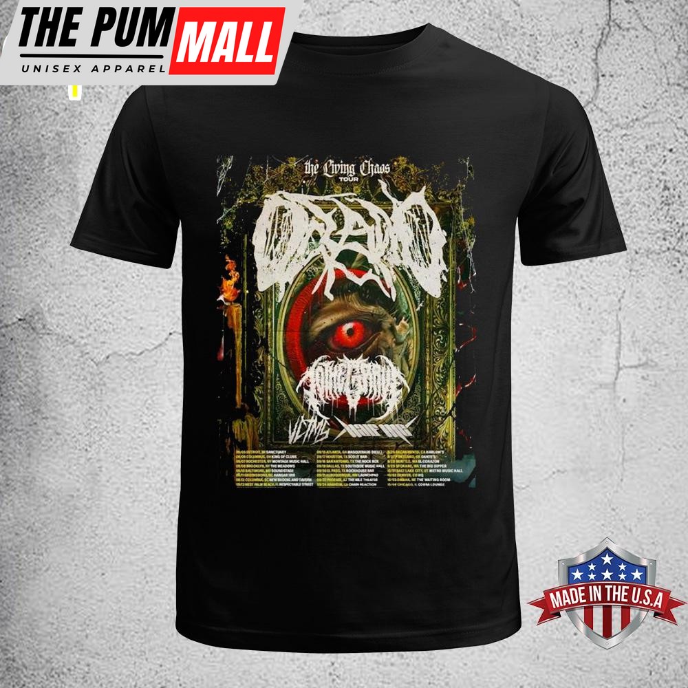 Oceano The Living Chaos Tour 2025 Poster Unisex T-Shirt
