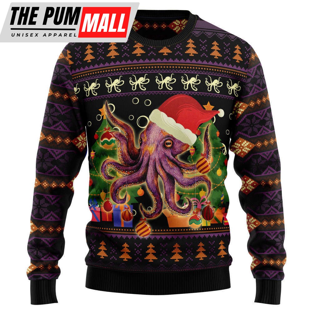 Octopus Ornament TG5106 Ugly Christmas Sweater – Noel Malalan Signature