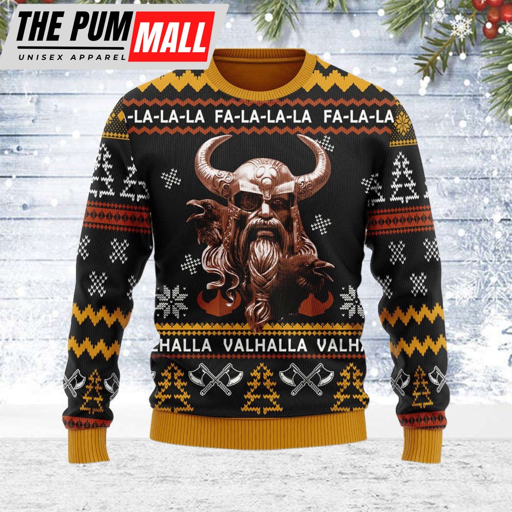 Odin Valhalla Ugly Christmas Sweater – Sweatshirt Gift For Christmas Day
